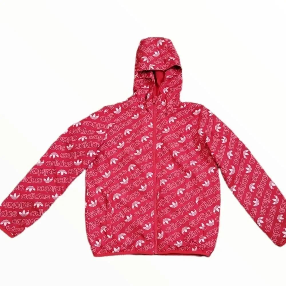 EC KIDS ADIDAS ORIGINALS TREFOIL HOODED JACKET SZ. S